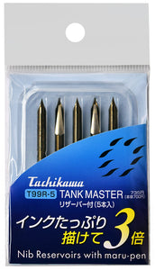 Tachikawa Tank Master- Set of 5 Maru Pen Nib Reserviors- Box of 10