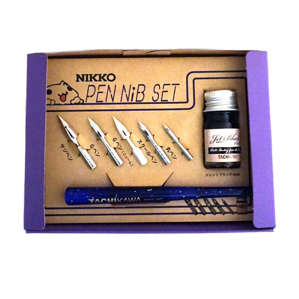 Nikko Nib Sampler with Ink and Penholder